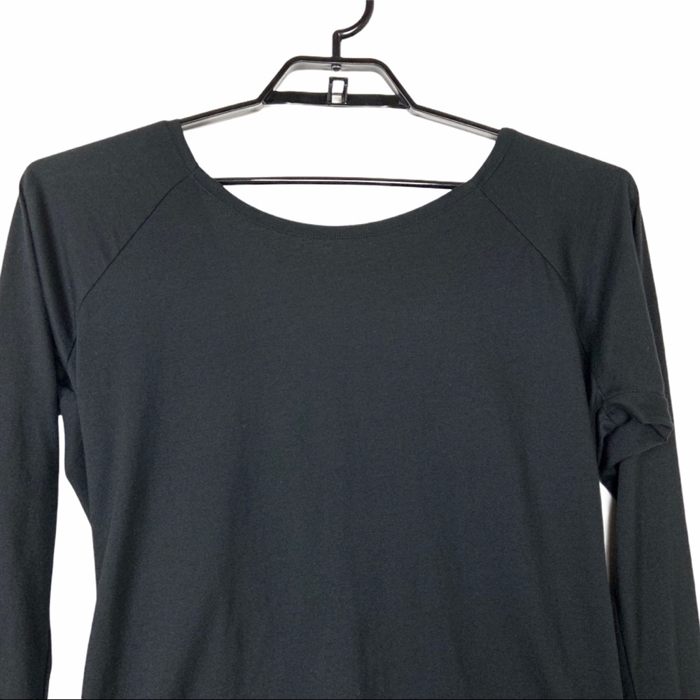 Fabletics Switch Back Tee Sz Large Black Open Back - Picture 6 of 9